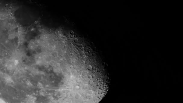 Um grande plano lunar. Planeta satélite . — Vídeo de Stock