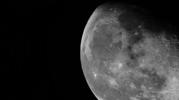 Primer plano de la Luna. Planeta satélite . — Vídeos de Stock