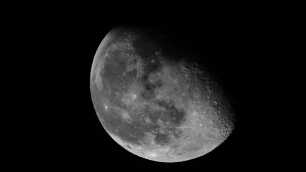 Primer plano de la Luna. Planeta satélite . — Vídeos de Stock