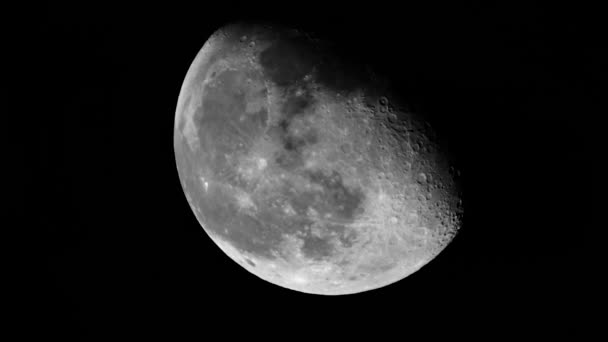 Gros plan sur la lune. Planète satellite . — Video