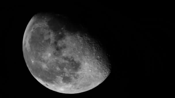 Primer plano de la Luna. Planeta satélite . — Vídeos de Stock