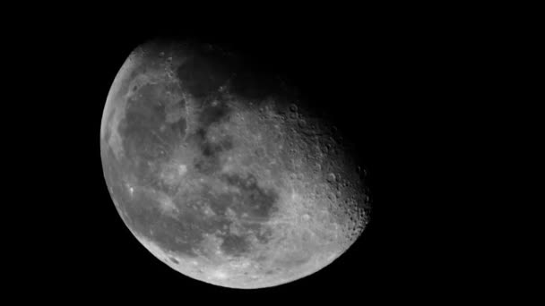 Primo piano della luna. Pianeta satellite . — Video Stock