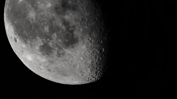 Primer plano de la Luna. Planeta satélite . — Vídeos de Stock