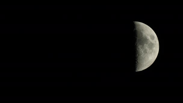 Moon 4K UHD close-up. Planet satellite. — Stok video