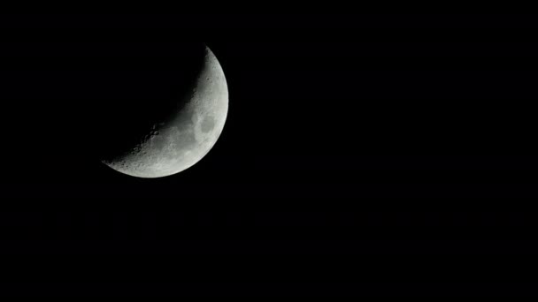 Moon 4k Uhd närbild. Planet satellit. — Stockvideo