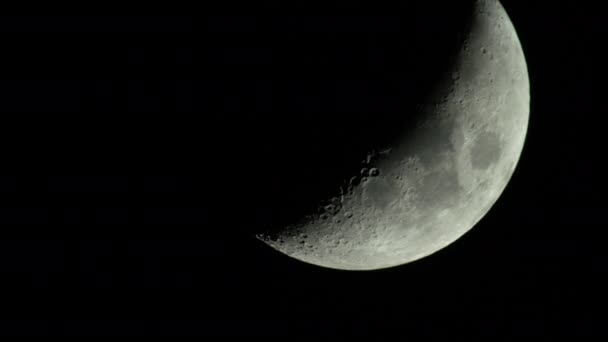 Moon 4K UHD close-up. Planet satellite. — Stok video
