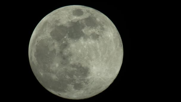 Gros plan sur Fool Moon 4K UHD. Planète satellite . — Video