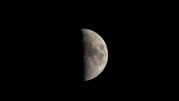 Moon 4K UHD close-up. Planet satellite. — Stok video