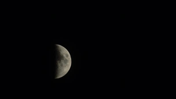 Księżyc 4k Uhd zbliżenie. Satelita planety. — Wideo stockowe