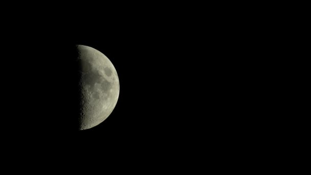 Moon 4K UHD close-up. Planet satellite. — Stok video