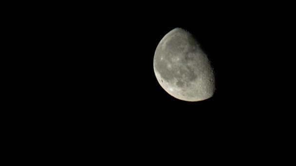Moon 4k Uhd närbild. Planet satellit. — Stockvideo