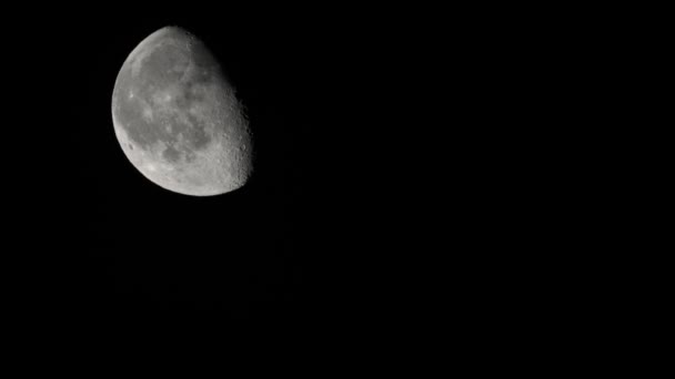 Měsíc 4k Uhd zblízka. Planeta satelit. — Stock video