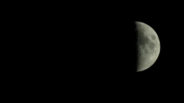 Maan 4k Uhd close-up. Planeet satelliet. — Stockvideo
