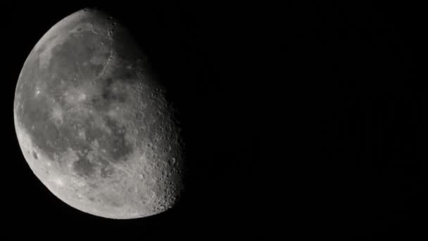 Moon 4k Uhd közelkép. Bolygó műhold. — Stock videók