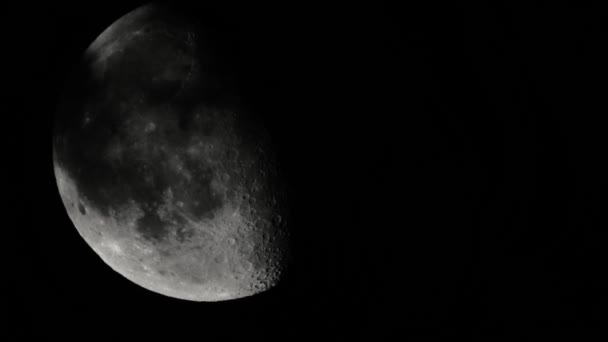 Moon 4K UHD close-up. Planet satellite. — Stock Video