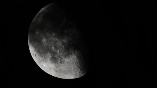 Moon 4K UHD close-up. Planet satellite. — Stock Video