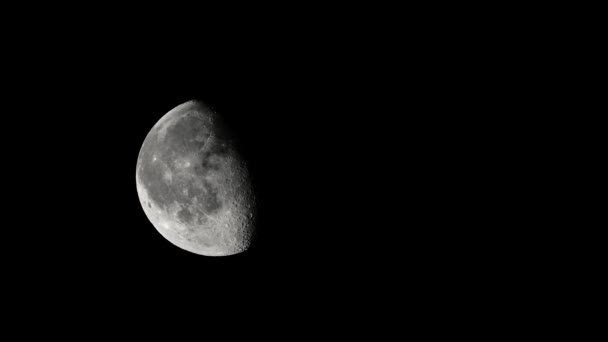 Księżyc 4k Uhd zbliżenie. Satelita planety. — Wideo stockowe