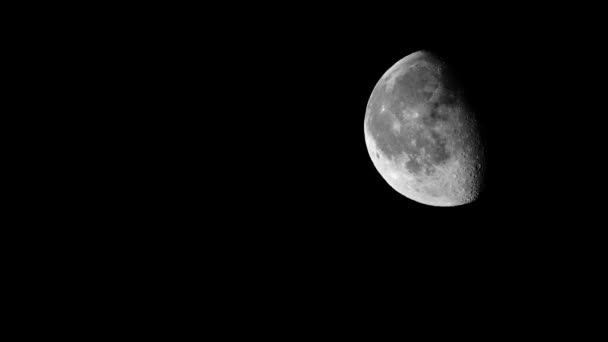 Moon 4k Uhd közelkép. Bolygó műhold. — Stock videók