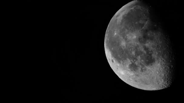 Lune 4K UHD gros plan. Planète satellite . — Video