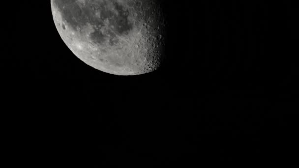 Lune 4K UHD gros plan. Planète satellite . — Video
