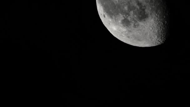 Moon 4K UHD close-up. Planet satellite. — Stock Video