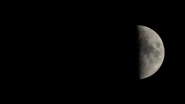 Měsíc 4k Uhd zblízka. Planeta satelit. — Stock video