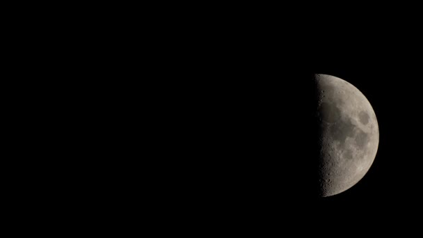 Maan 4k Uhd close-up. Planeet satelliet. — Stockvideo