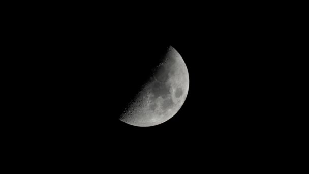 Moon 4K UHD close-up. Planet satellite. — Stok video