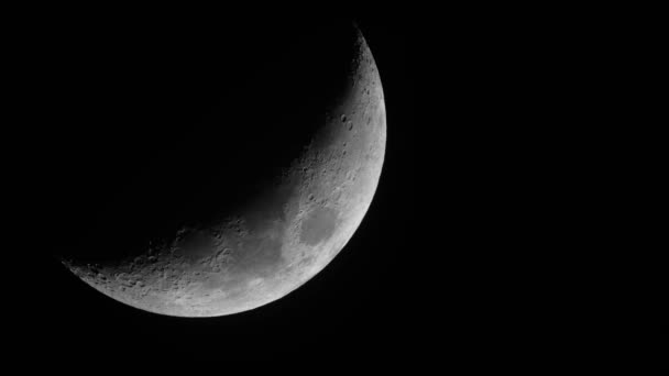 Moon 4K UHD close-up. Planet satellite. — Stok video