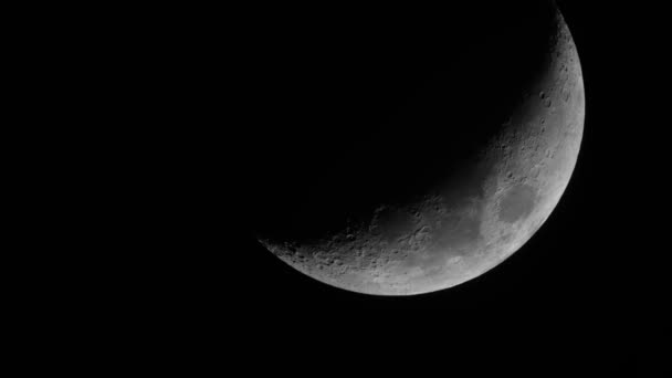 Moon 4k Uhd κοντινό. Δορυφόρος. — Αρχείο Βίντεο