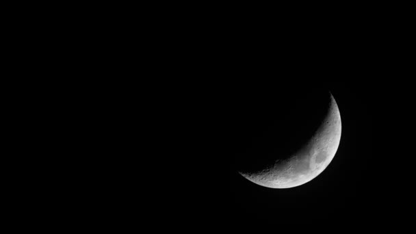 Moon 4k Uhd närbild. Planet satellit. — Stockvideo