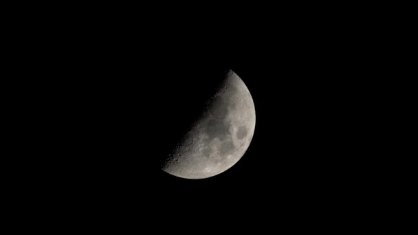 月亮4k Uhd特写。 行星卫星. — 图库视频影像