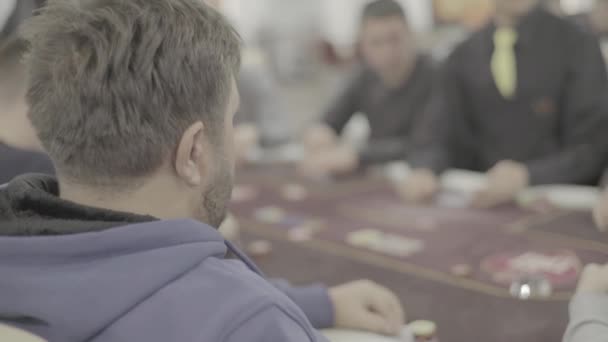 Playing poker in a casino. Gambling — Stock Video