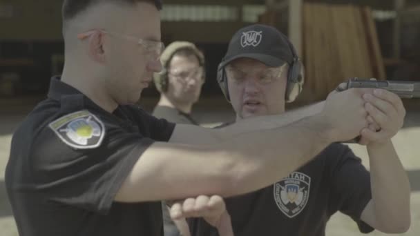 培训冰岛人警官。 慢动作 Kyiv 。 乌克兰. — 图库视频影像