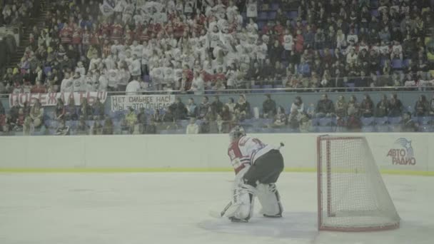 Хоккейный матч на ледовой арене. Киев. Укейне — стоковое видео