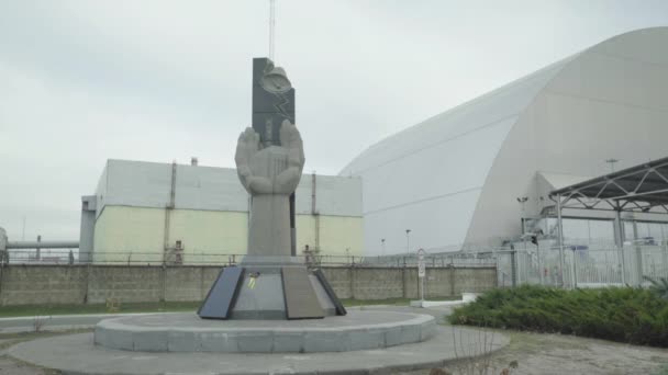 Чорнобильська зона відчуження. Прип'ять. Ядерна електростанція Чорнобиля — стокове відео