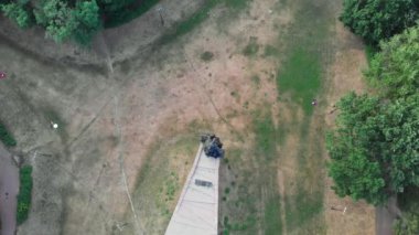 Babi Yar. Hava - İkinci Dünya Savaşı sırasında Yahudilerin toplu katliam yaptıkları yer. Soykırım. Kyiv, Ukrayna.