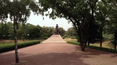 Babi Yar. Hava - İkinci Dünya Savaşı sırasında Yahudilerin toplu katliam yaptıkları yer. Soykırım. Kyiv, Ukrayna.