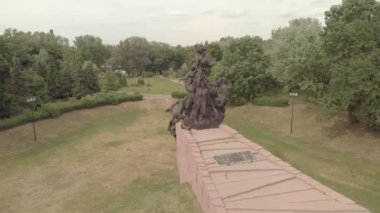 Babi Yar. Hava - İkinci Dünya Savaşı sırasında Yahudilerin toplu katliam yaptıkları yer. Soykırım. Kyiv, Ukrayna.