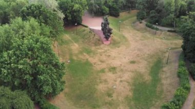 Babi Yar. Hava - İkinci Dünya Savaşı sırasında Yahudilerin toplu katliam yaptıkları yer. Soykırım. Kyiv, Ukrayna.