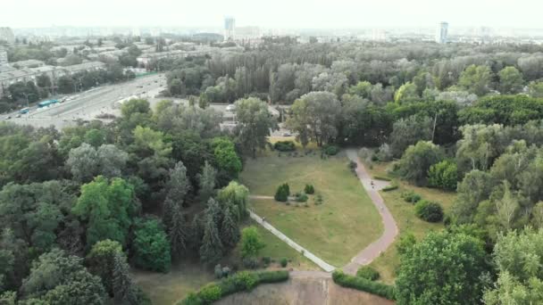 Babi Yar. Aérea - El lugar del asesinato masivo de judíos durante la Segunda Guerra Mundial. Holocausto. Kiev, Ucrania . — Vídeos de Stock