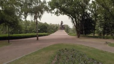 Babi Yar. Hava - İkinci Dünya Savaşı sırasında Yahudilerin toplu katliam yaptıkları yer. Soykırım. Kyiv, Ukrayna.