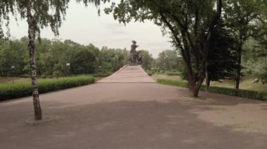 Babi Yar. Hava - İkinci Dünya Savaşı sırasında Yahudilerin toplu katliam yaptıkları yer. Soykırım. Kyiv, Ukrayna.