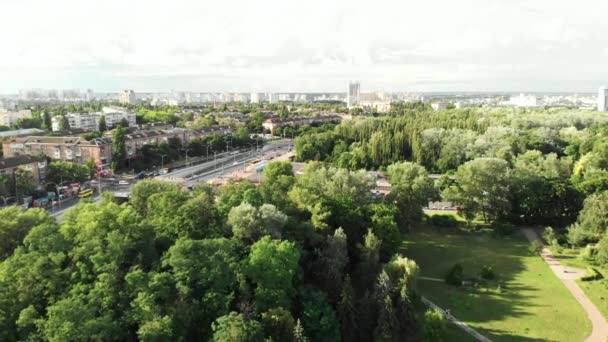 Babi Yar. Aérea - El lugar del asesinato masivo de judíos durante la Segunda Guerra Mundial. Holocausto. Kiev, Ucrania . — Vídeos de Stock