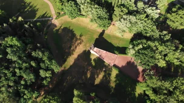 Babi Yar. Aerial - Il luogo dell'omicidio di massa degli ebrei durante la seconda guerra mondiale. Olocausto. Kiev, Ucraina . — Video Stock