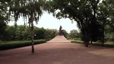 Babi Yar. Hava - İkinci Dünya Savaşı sırasında Yahudilerin toplu katliam yaptıkları yer. Soykırım. Kyiv, Ukrayna.