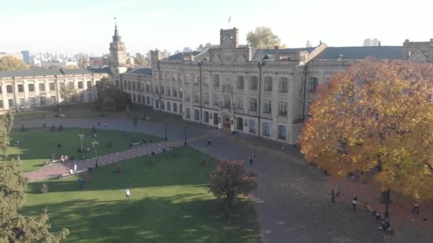 Kiev Polytechnisch Instituut. Luchtfoto 's. Kiev. Oekraïne. — Stockvideo