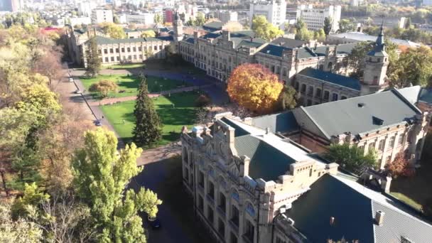 Kiev Polytechnisch Instituut. Luchtfoto 's. Kiev. Oekraïne. — Stockvideo