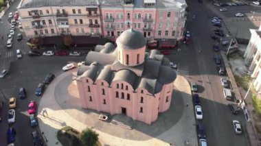 Tithes Kilisesi. Havadan. Kyiv.Ukrayna