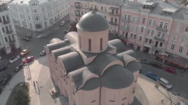 Tithes Kilisesi. Havadan. Kyiv.Ukrayna